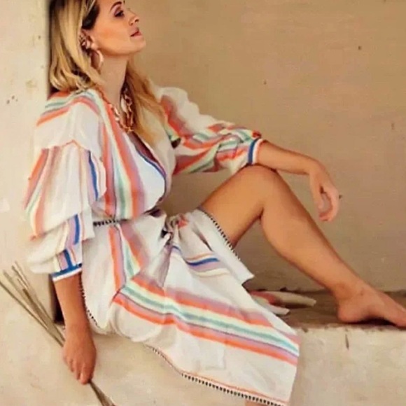 Lemlem Dresses & Skirts - lemlem X H&M Striped Dress with Pockets Size S